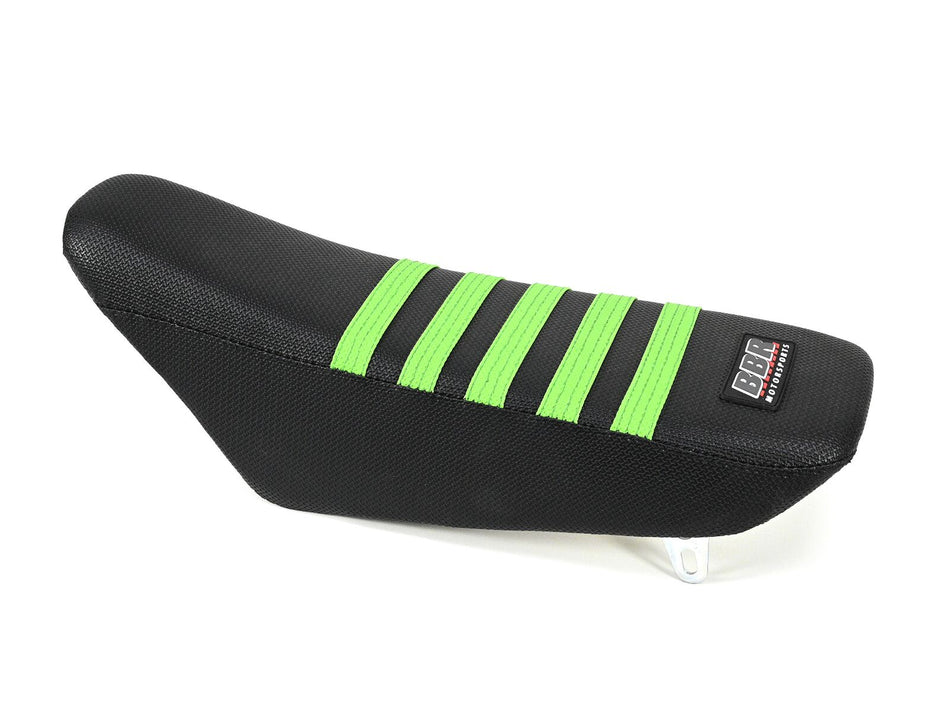 NEW BBR Tall Seat w/ Green Stripes - KLX110 - Factory Minibikes
