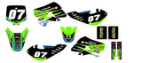 KLX110 Factory Minibikes Custom Graphics Kit w/ Name & Numbers - Factory Minibikes