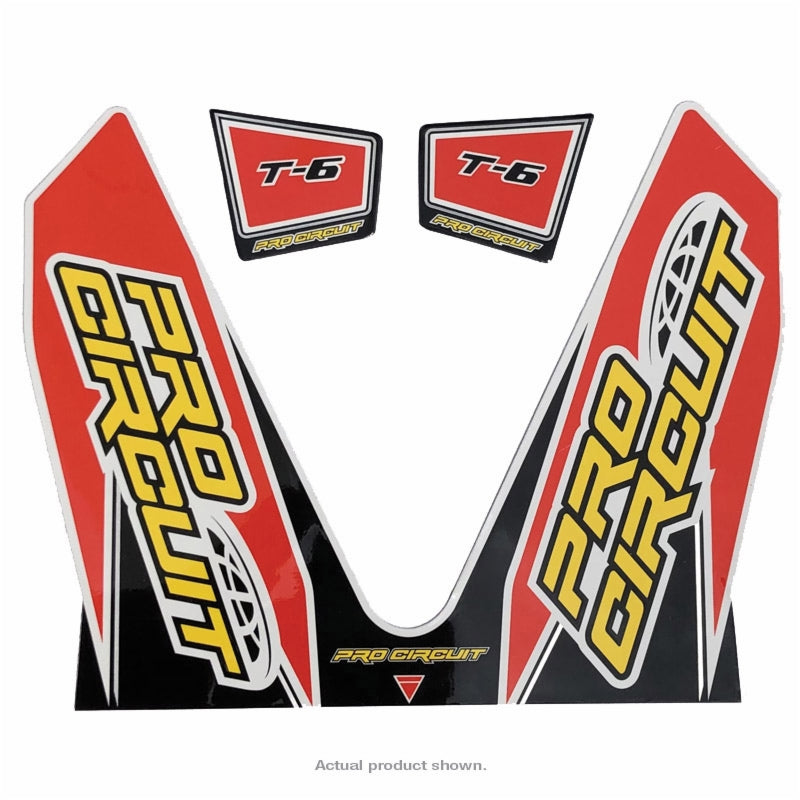 Replacement Pro Circuit T-6 Exhaust Can Wrap & End Cap Decals