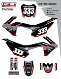 CRF110 Factory Minibikes Custom Graphics Kit w/ Name & Numbers - Factory Minibikes