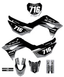 CRF110 Factory Minibikes Custom Graphics Kit w/ Name & Numbers - Factory Minibikes