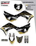 CRF110 Factory Minibikes Custom Graphics Kit w/ Name & Numbers - Factory Minibikes