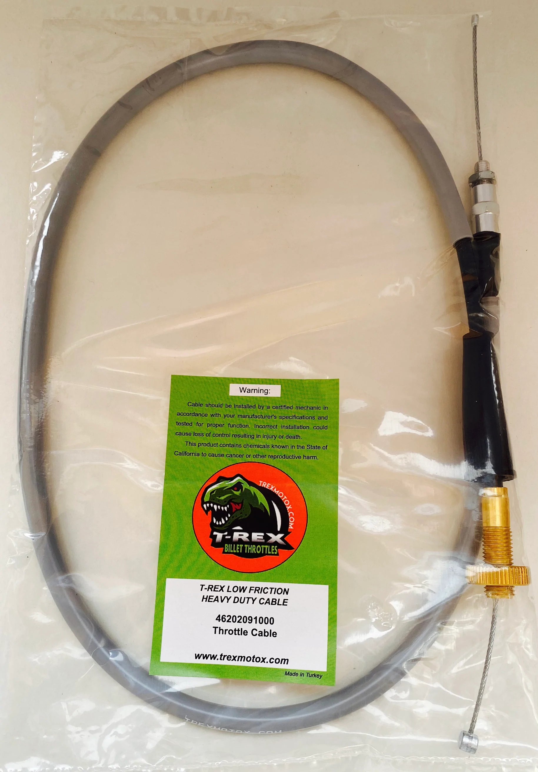 T-Rex Low Friction Heavy Duty Cables - KLX110 - Factory Minibikes