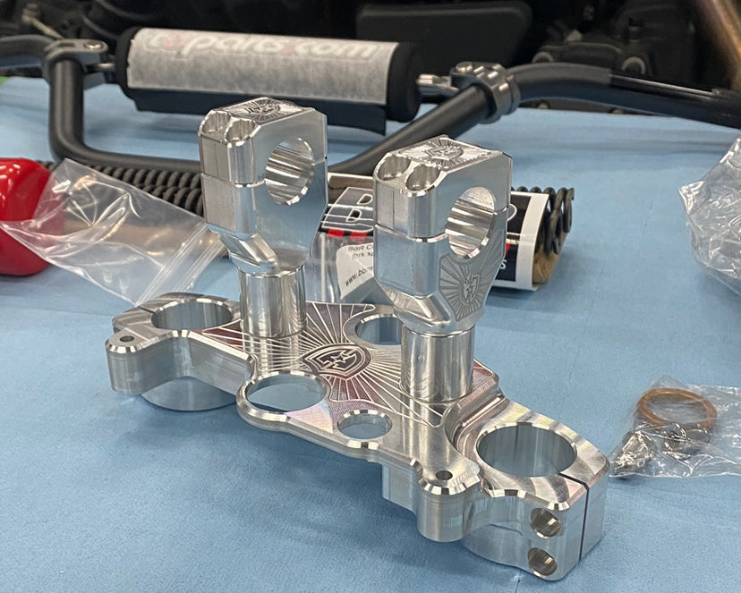 Billet Top Clamp and Bar Mount - ClipTech Customs - CRF110F & CRF125F - Factory Minibikes