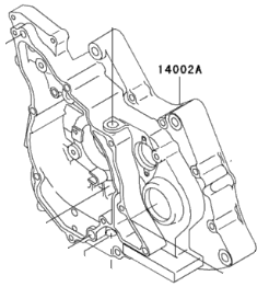 2010+ KLX110 Crankcase - LH - 14080-0705 - Factory Minibikes