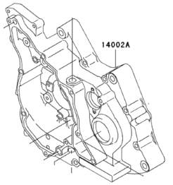 02-09 KLX110 Crankcase - LH - 14080-0106 - Factory Minibikes