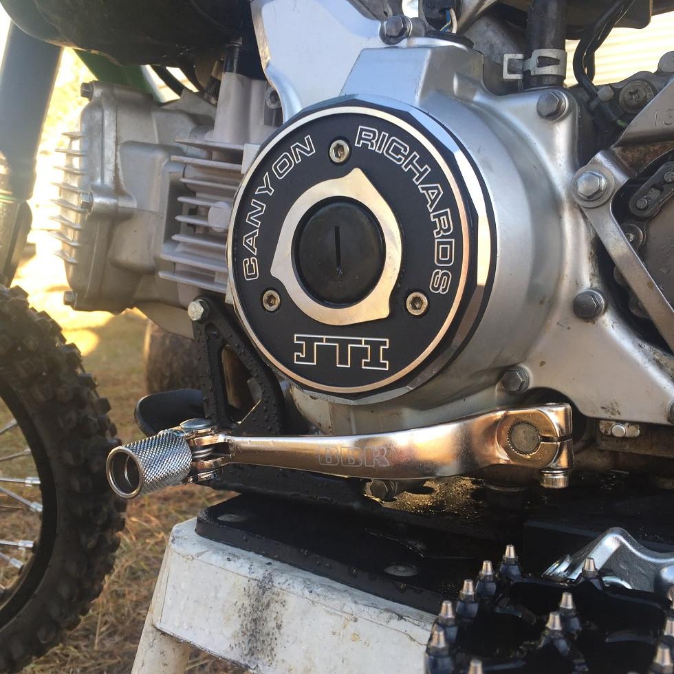 JTI Custom Engraved Billet Ignition Cover KLX110s & Z125 Pro