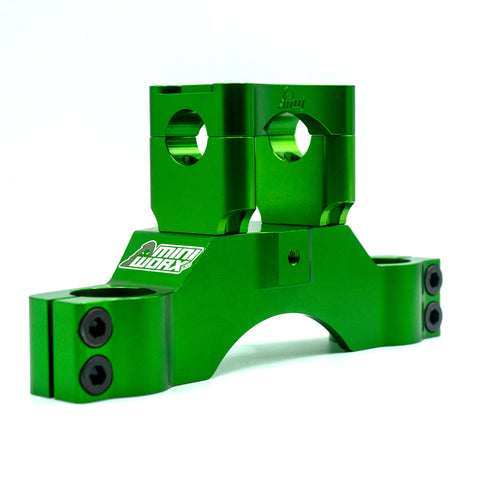 MINIWORX Co Billet Triple Clamp - Green or Black - KLX110 - Factory Minibikes
