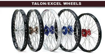 Talon/Excel KX65 Wheelset - Black/Black/SS - Factory Minibikes