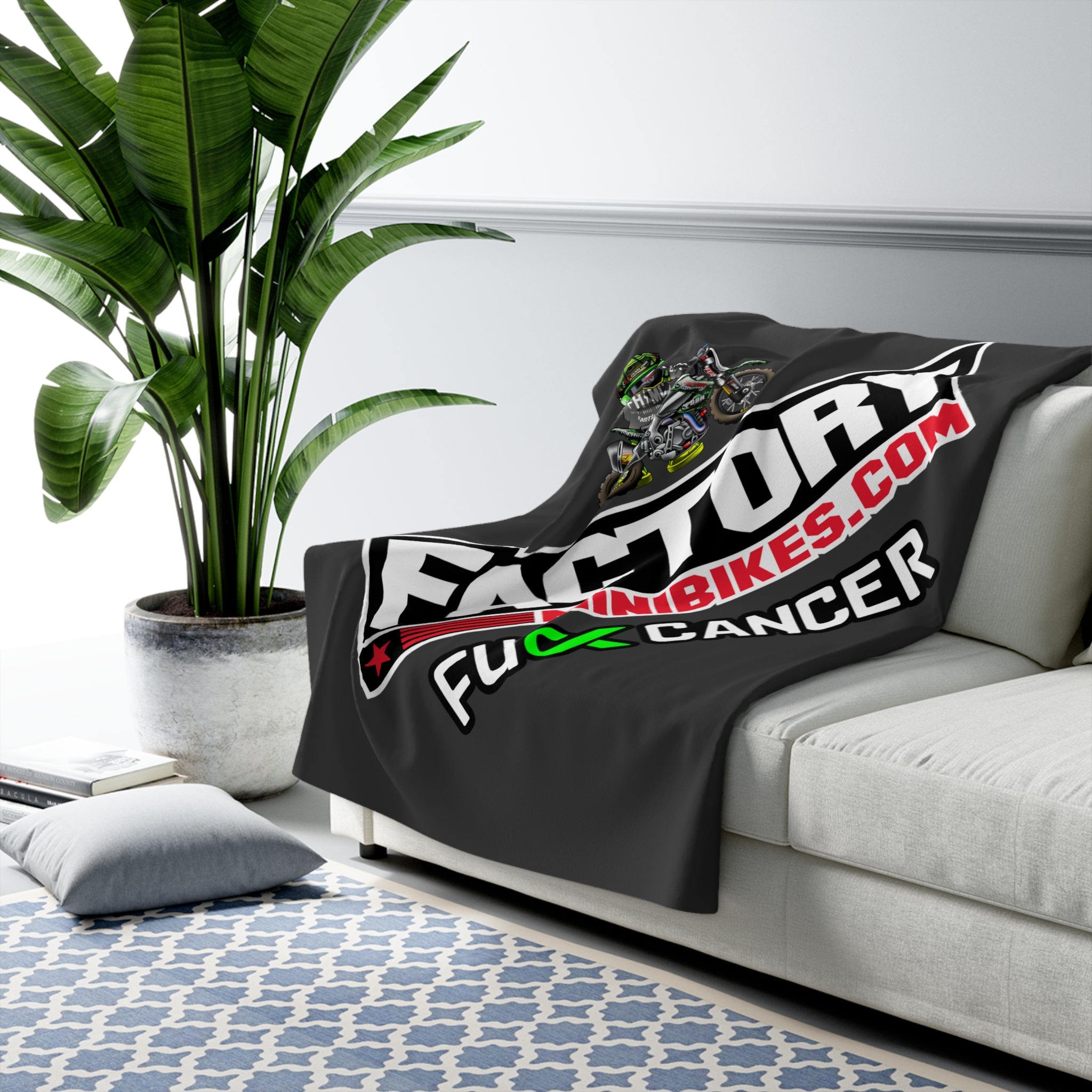 Factory Sherpa Fleece Blanket - Factory Minibikes