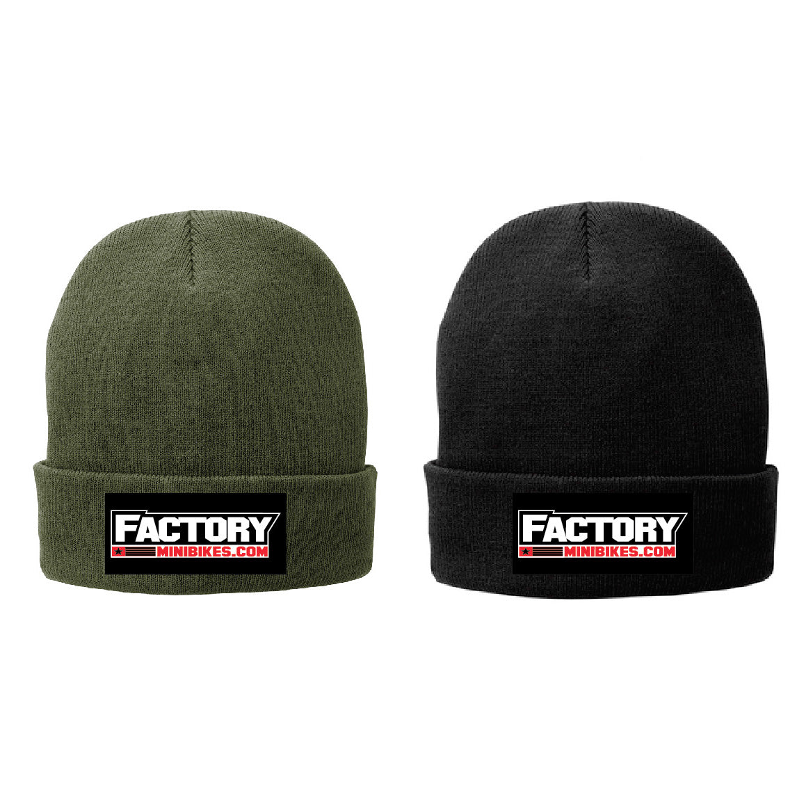 New 2022 Factory Patch Fleece Lined Beanie - Factory Minibikes