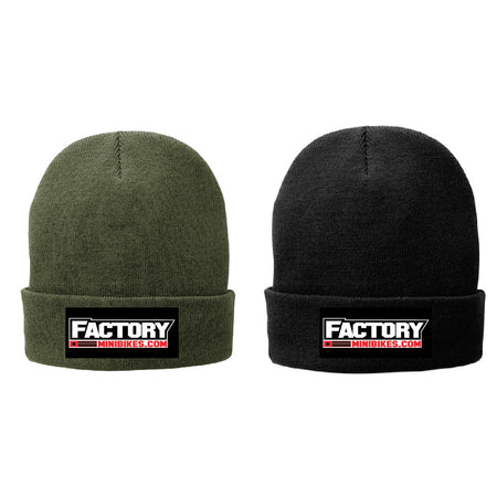 New 2022 Factory Patch Fleece Lined Beanie - Factory Minibikes