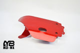 MB-MX Skid Plate - Black/Red/Clear Anodize - CRF110 - Factory Minibikes