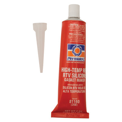 Permatex Red High-Temp RTV Silicone Gasket Maker 3 oz. - Factory Minibikes