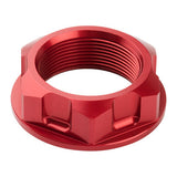 Tusk Billet Aluminum Steering Stem Nut - Red - Factory Minibikes